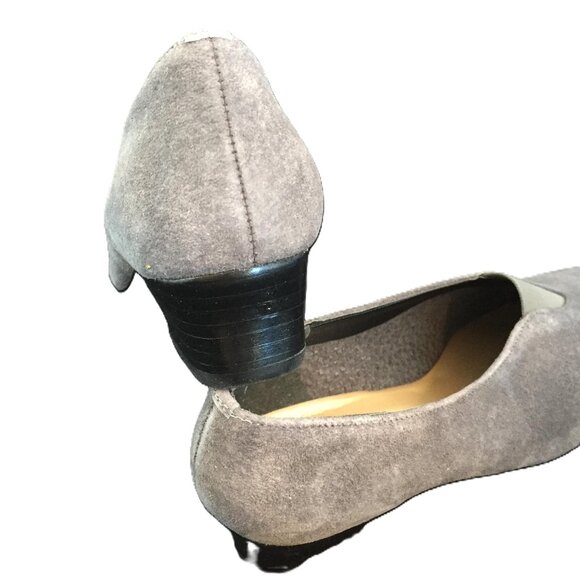 Magdesians Suede Slip-on Pumps in Grey (7) - Picture 9 of 14